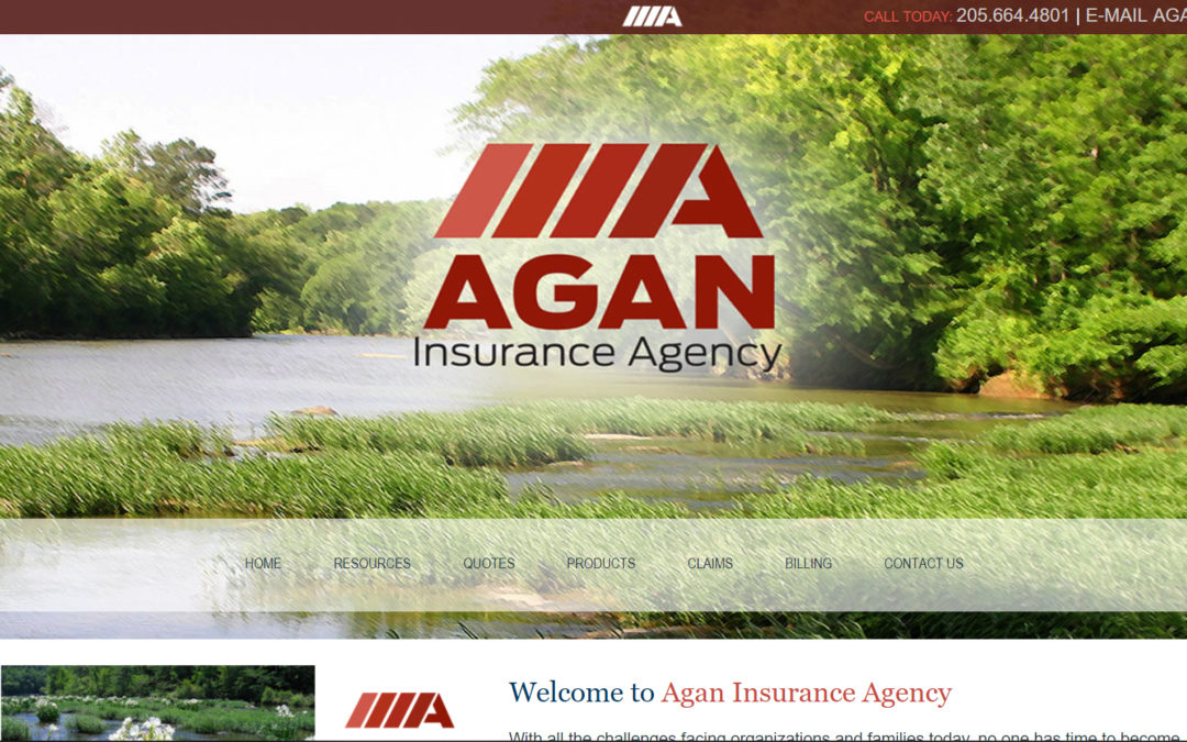 Agan Insurance Agency Custom Website Design Pelham AL