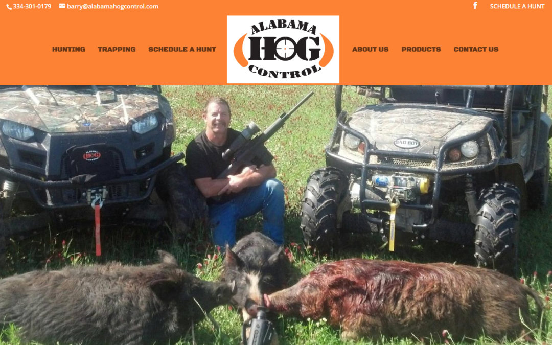 Alabama Hog Control Website Design Montgomery Prattville AL